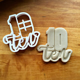 Set of 2 Lettered Number 10 Cookie Cutters/Dishwasher Safe