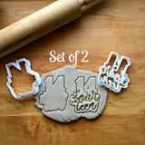 Set of 2 Lettered Number 14 Cookie Cutters/Dishwasher Safe