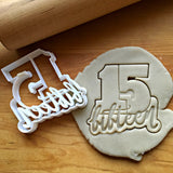 Lettered Number 15 Cookie Cutter/Dishwasher Safe