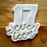 Lettered Number 17 Cookie Cutter/Dishwasher Safe