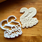 Lettered Number 22 Cookie Cutter/Dishwasher Safe