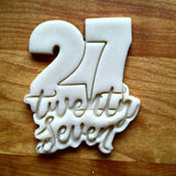 Lettered Number 27 Cookie Cutter/Dishwasher Safe