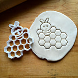 Bee with Honeycomb Sign or Plaque Cookie Cutter/Dishwasher Safe