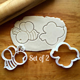 Set of 2 Bee Cookie Cutters/Dishwasher Safe