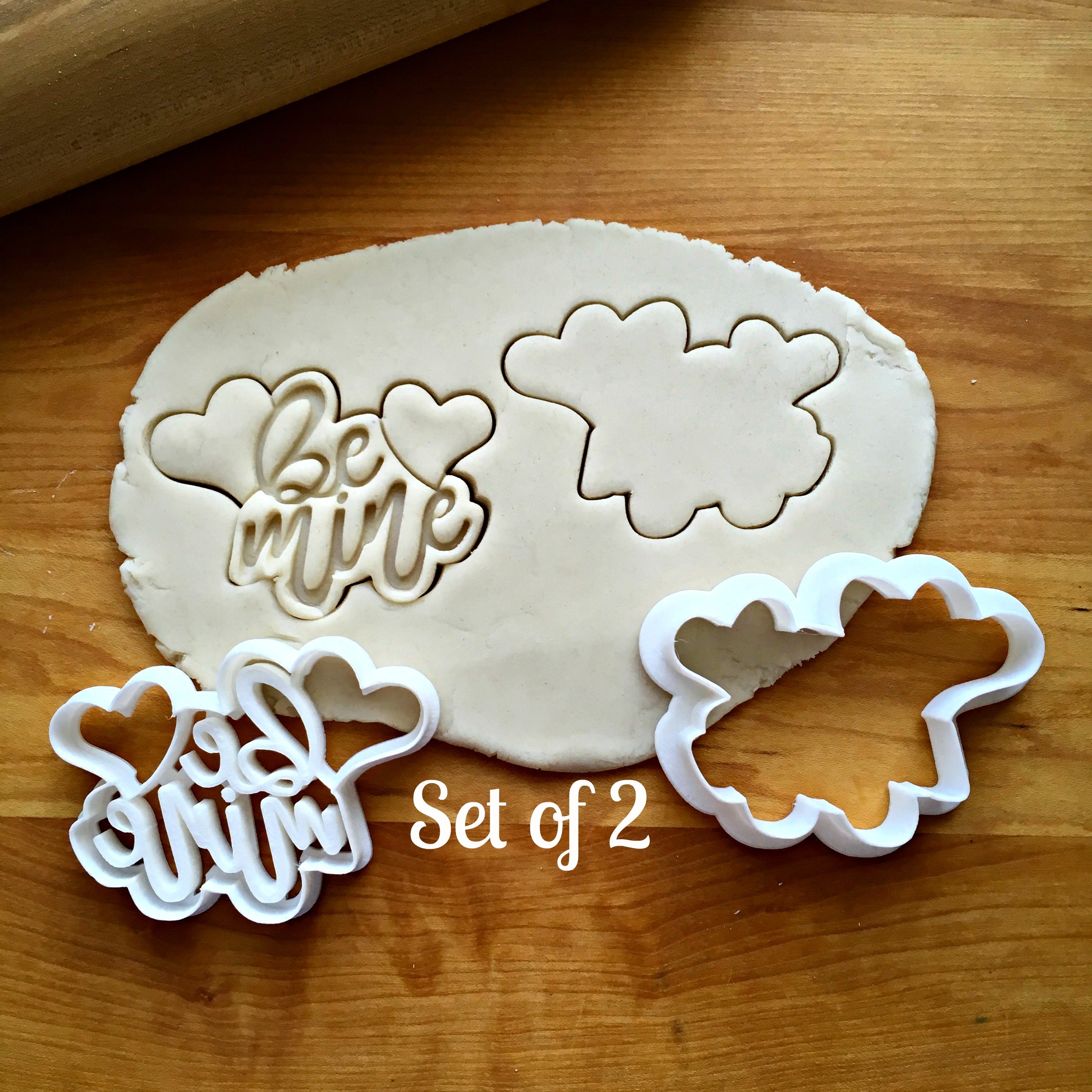 Set of 2 Be Mine Cookie Cutters/Dishwasher Safe