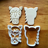 Set of 2 Horse Face Cookie Cutters/Dishwasher Safe