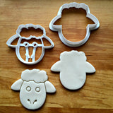 Set of 2 Sheep Face Cookie Cutters/Dishwasher Safe