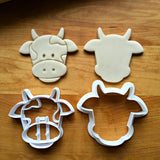 Set of 2 Cow Face Cookie Cutters/Dishwasher Safe