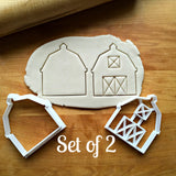 Set of 2 Barn Cookie Cutters/Dishwasher Safe