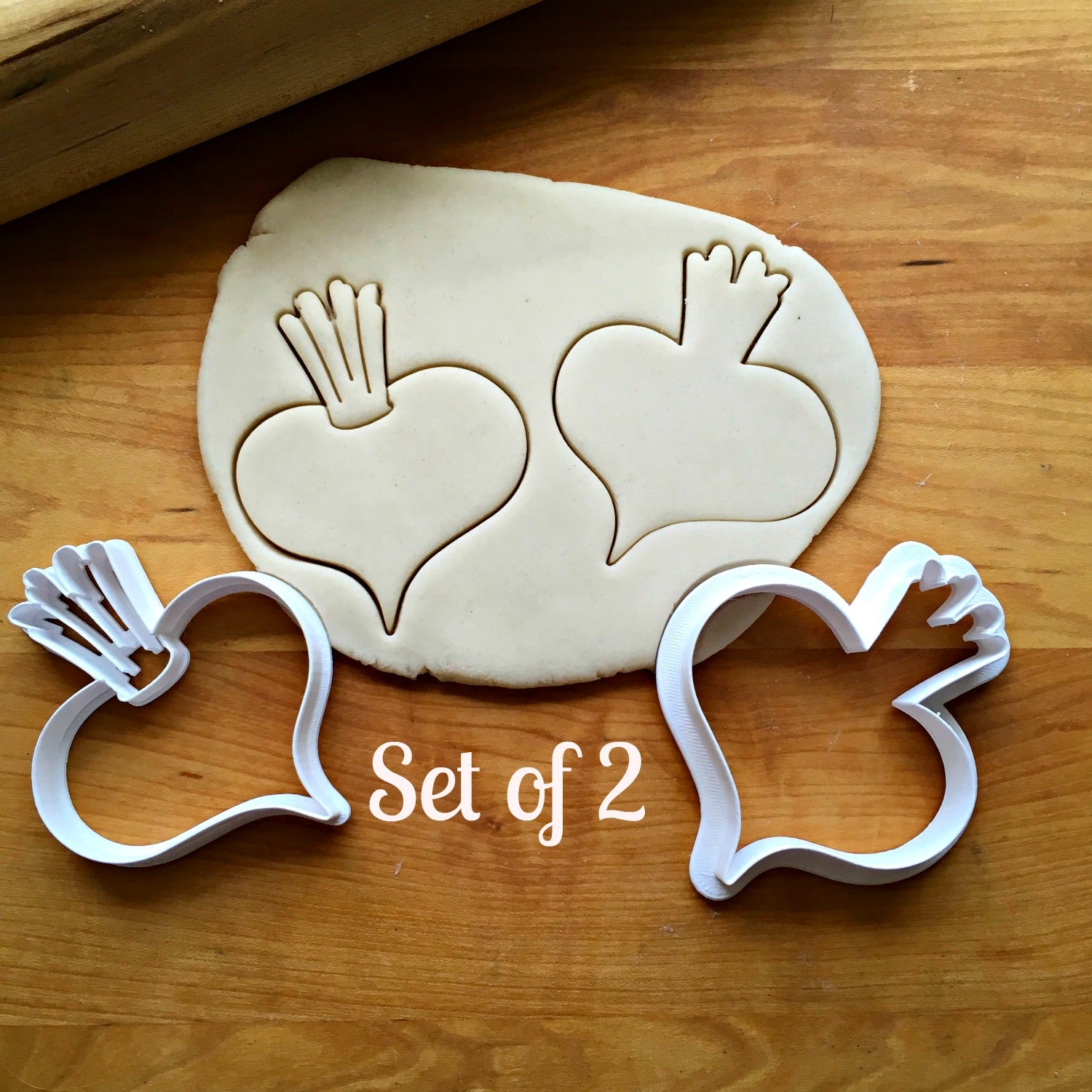 Set of 2 Beet Cookie Cutters/Dishwasher Safe
