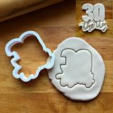 Lettered Number 30 Cookie Cutter/Dishwasher Safe