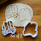 Set of 2 Lettered Number 40 Cookie Cutters/Dishwasher Safe