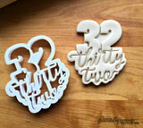 Lettered Number 32 Cookie Cutter/Dishwasher Safe