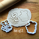 Set of 2 Lettered Number 33 Cookie Cutters/Dishwasher Safe