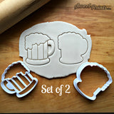 Set of 2 Beer Stein Cookie Cutters/Dishwasher Safe