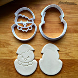 Set of 2 Baby Chick Cookie Cutters/Dishwasher Safe