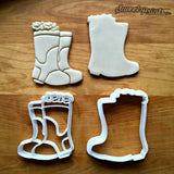 Set of 2 Rain Boots with Flowers Cookie Cutters/Dishwasher Safe