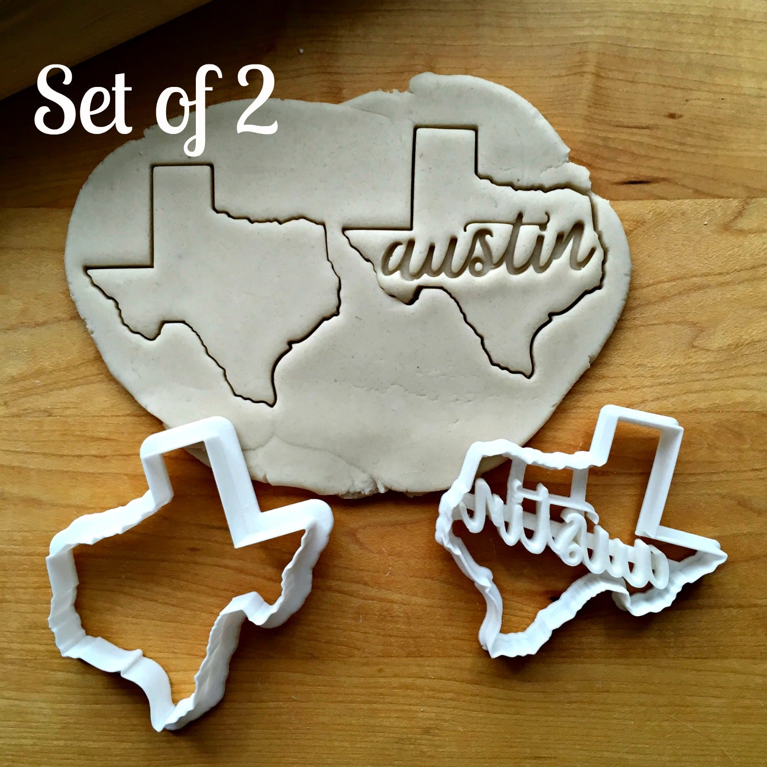 Set of 2 Austin Texas Cookie Cutters/Dishwasher Safe