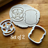 Set of 2 Star with Banner Cookie Cutters/Dishwasher Safe