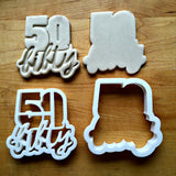 Set of 2 Lettered Number 50 Cookie Cutters/Dishwasher Safe