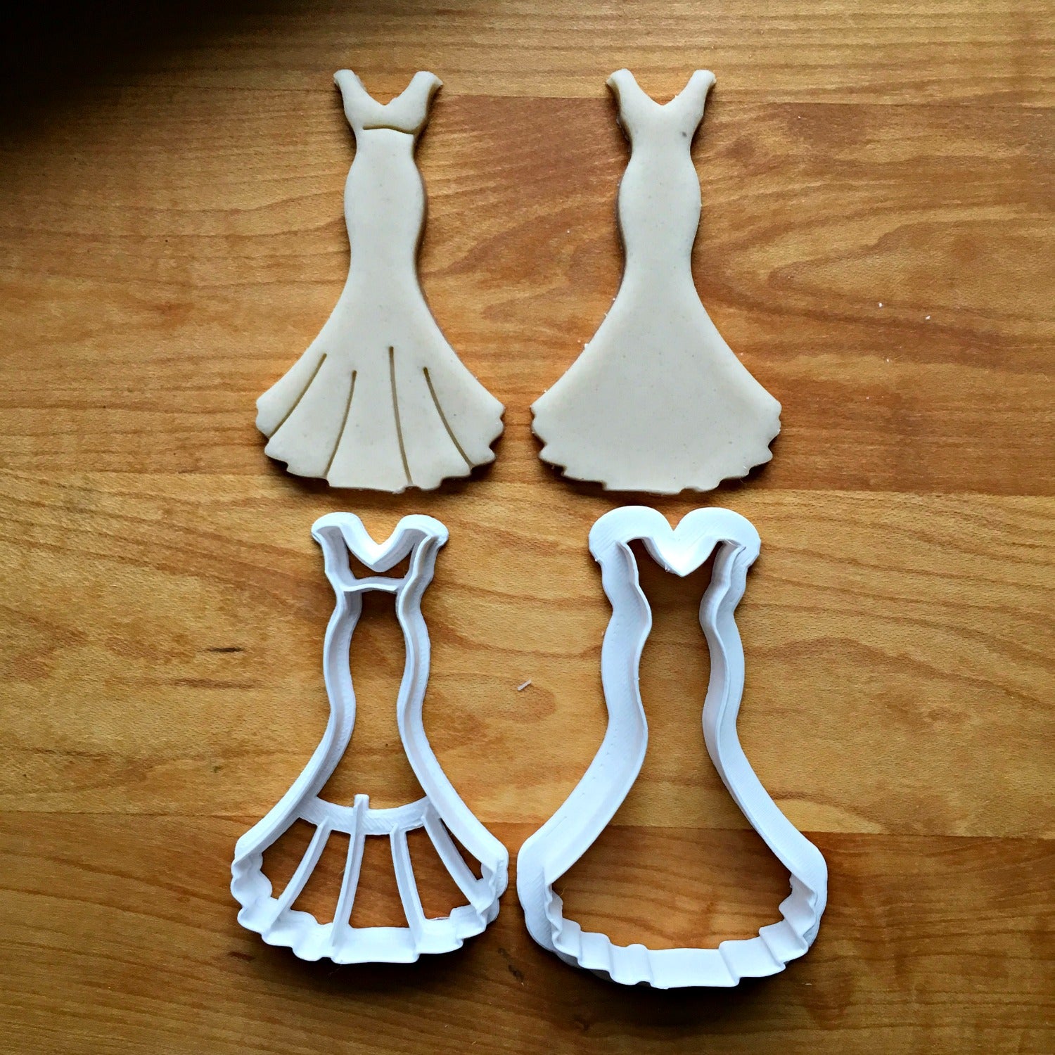 Set of 2 Wedding Dress Cookie Cutters/Dishwasher Safe