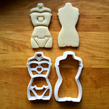 Set of 2 Cat Lingerie/Corset Cookie Cutters/Dishwasher Safe