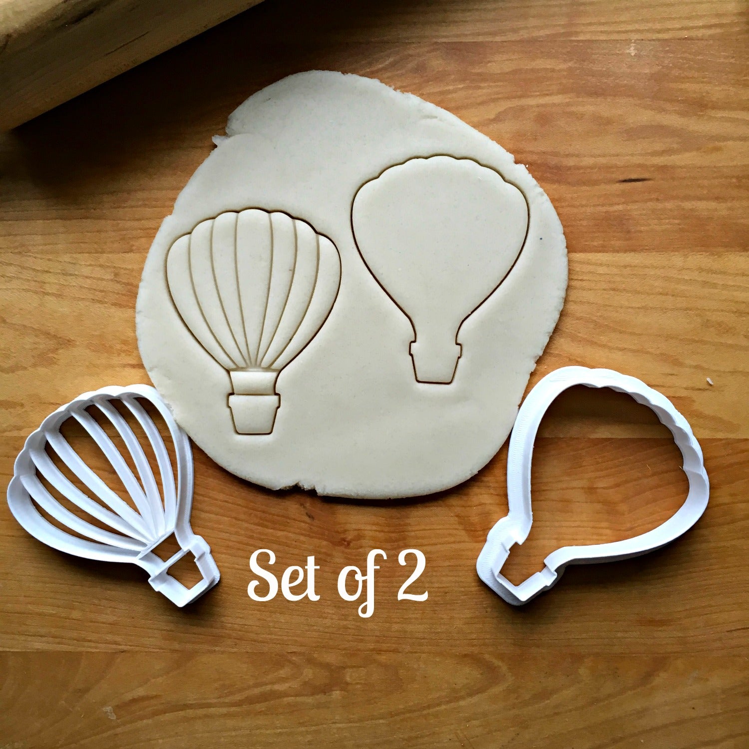 Set of 2 Hot Air Balloon Cookie Cutters/Multi-Size/Dishwasher Safe