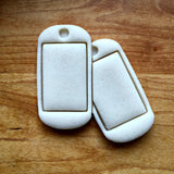 Military Dog Tags Cookie Cutter/Multi-Size/Dishwasher Safe