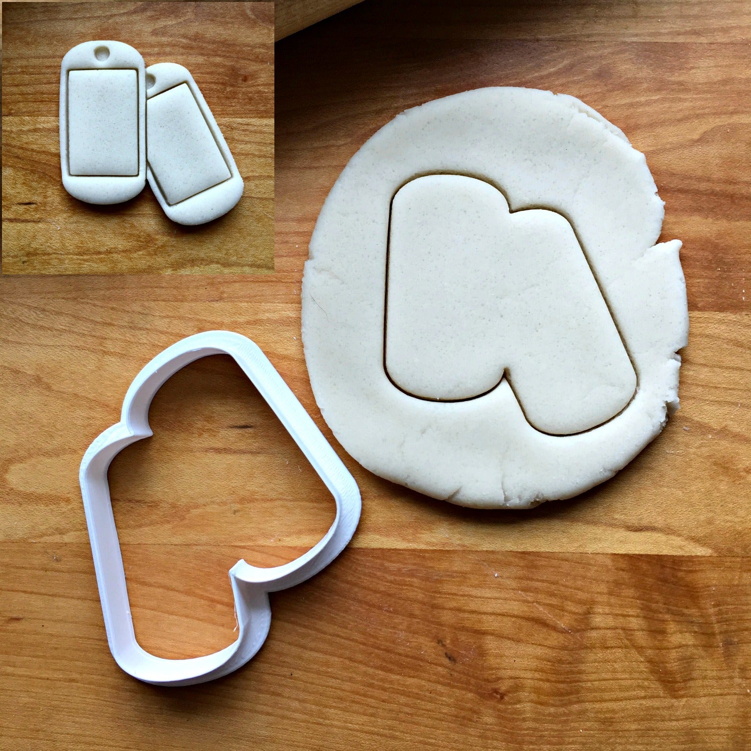 Military Dog Tags Cookie Cutter/Multi-Size/Dishwasher Safe