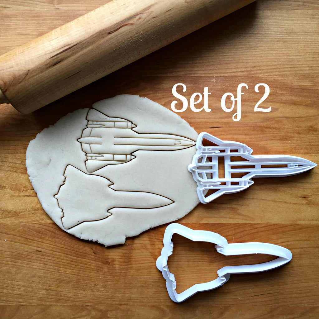 Set of 2 Spy Plane Cookie Cutters/Multi-Size/Dishwasher Safe