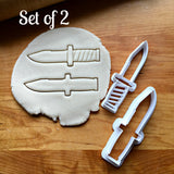 Set of 2 Military Knife Cookie Cutters/Multi-Size/Dishwasher Safe