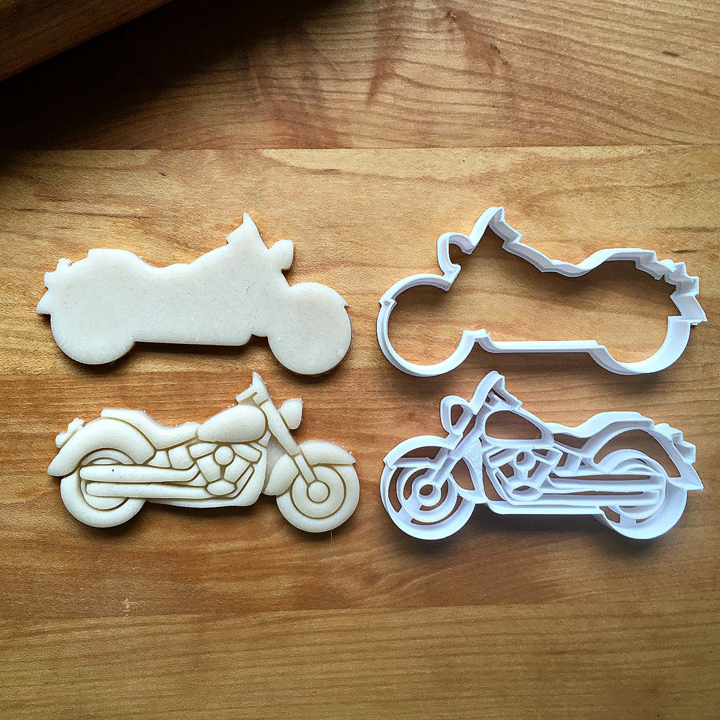Set of 2 Motorcycle Cookie Cutters/Dishwasher Safe