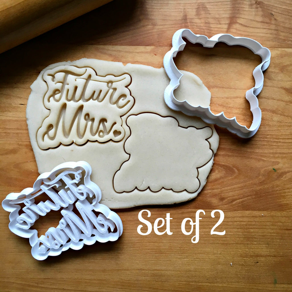 Set of 2 Future Mrs. Cookie Cutters/Dishwasher Safe
