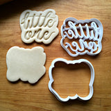 Set of 2 Little One Script Cookie Cutters/Dishwasher Safe