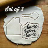 Home Sweet Home Cookie Cutters Set of 3/Dishwasher Safe