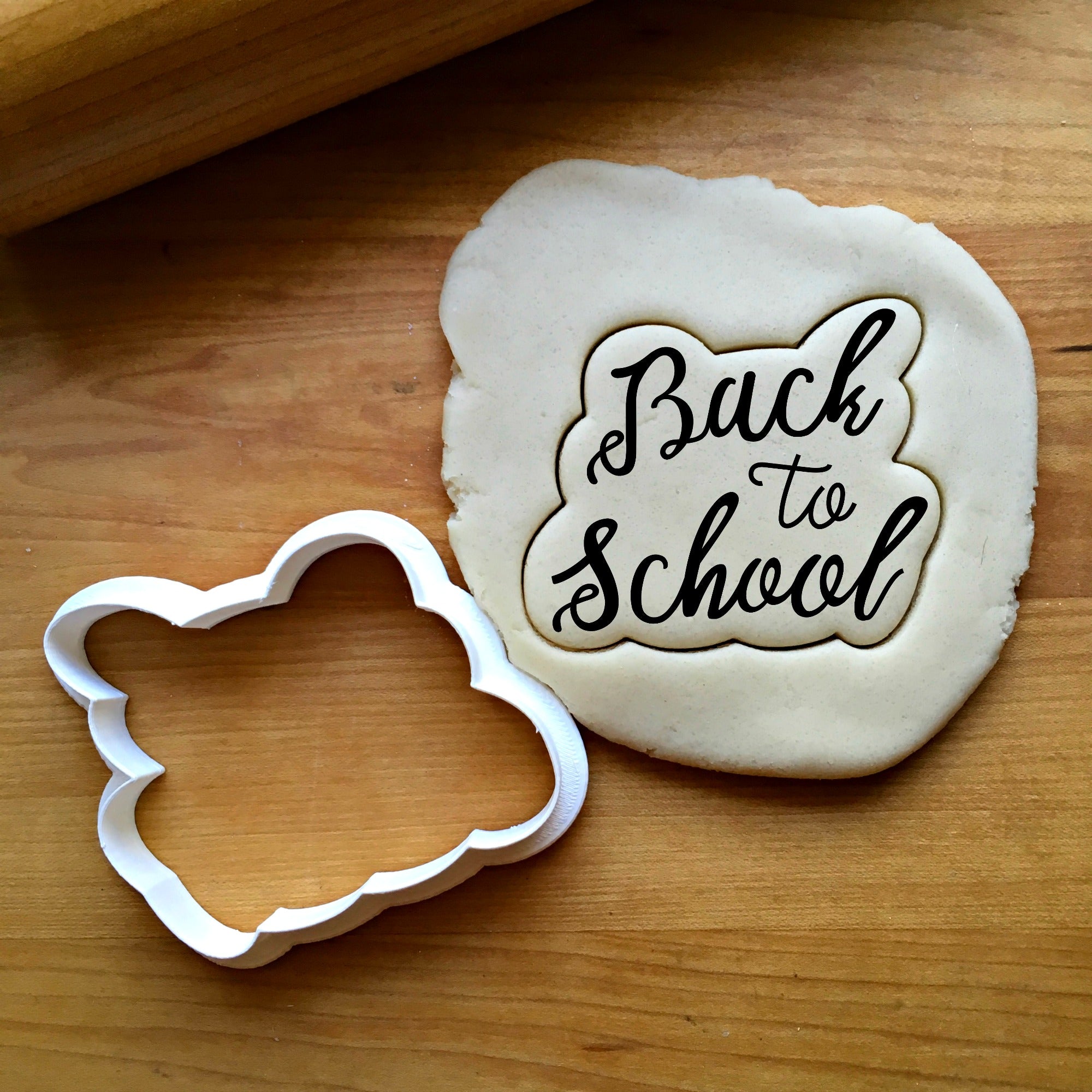 Back to School Script Cookie Cutter/Dishwasher Safe