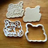 Set of 2 Back to School Script Cookie Cutters/Dishwasher Safe