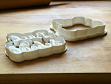 Set of 2 Back to School Script Cookie Cutters/Dishwasher Safe