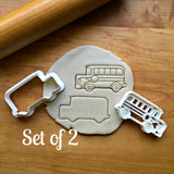 Set of 2 School Bus Cookie Cutters/Dishwasher Safe