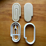 Set of 2 Paper Clip Cookie Cutters/Dishwasher Safe