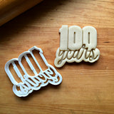 Lettered Number 100 Years Cookie Cutter/Dishwasher Safe