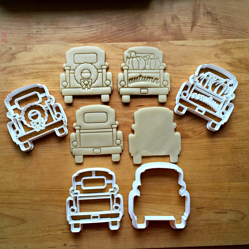 Set of 4 Pickup Truck with Tailgate Cookie Cutters/Dishwasher Safe