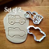 Set of 2 Pickup Truck with Tree Cookie Cutters/Dishwasher Safe