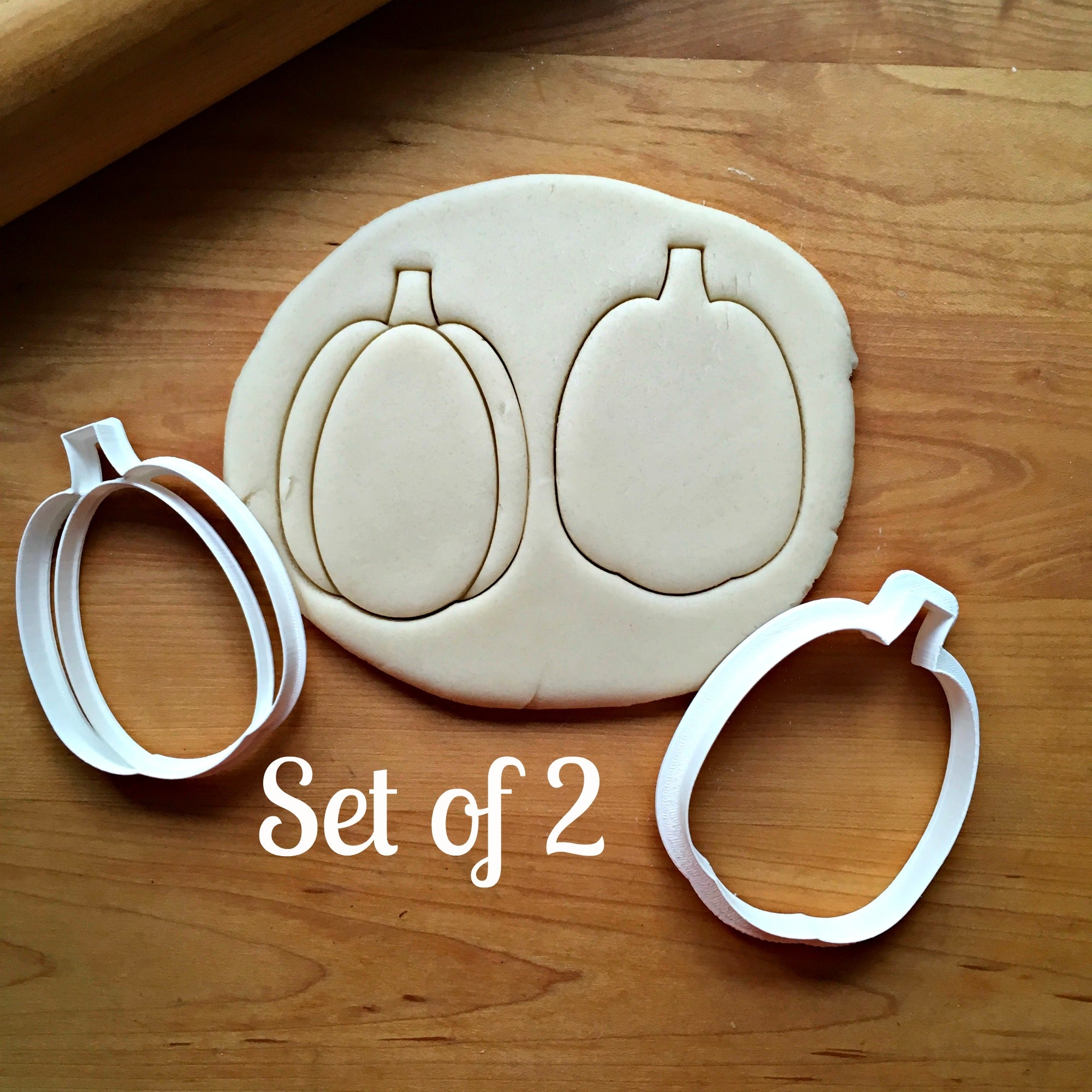 Set of 2 Pumpkin Cookie Cutters/Dishwasher Safe