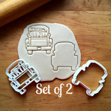 Set of 2 Pumpkin Truck with Tailgate Cookie Cutters/Dishwasher Safe