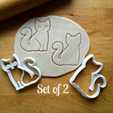 Set of 2 Kitty Cat Cookie Cutters/Dishwasher Safe