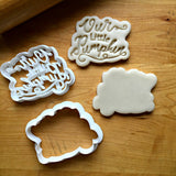 Set of 2 Our Little Pumpkin Script Cookie Cutters/Dishwasher Safe