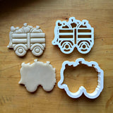 Set of 2 Pumpkin Wagon with Heart Handle Cookie Cutters/Dishwasher Safe