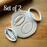 Set of 2 Football Cookie Cuttesr/Dishwasher Safe