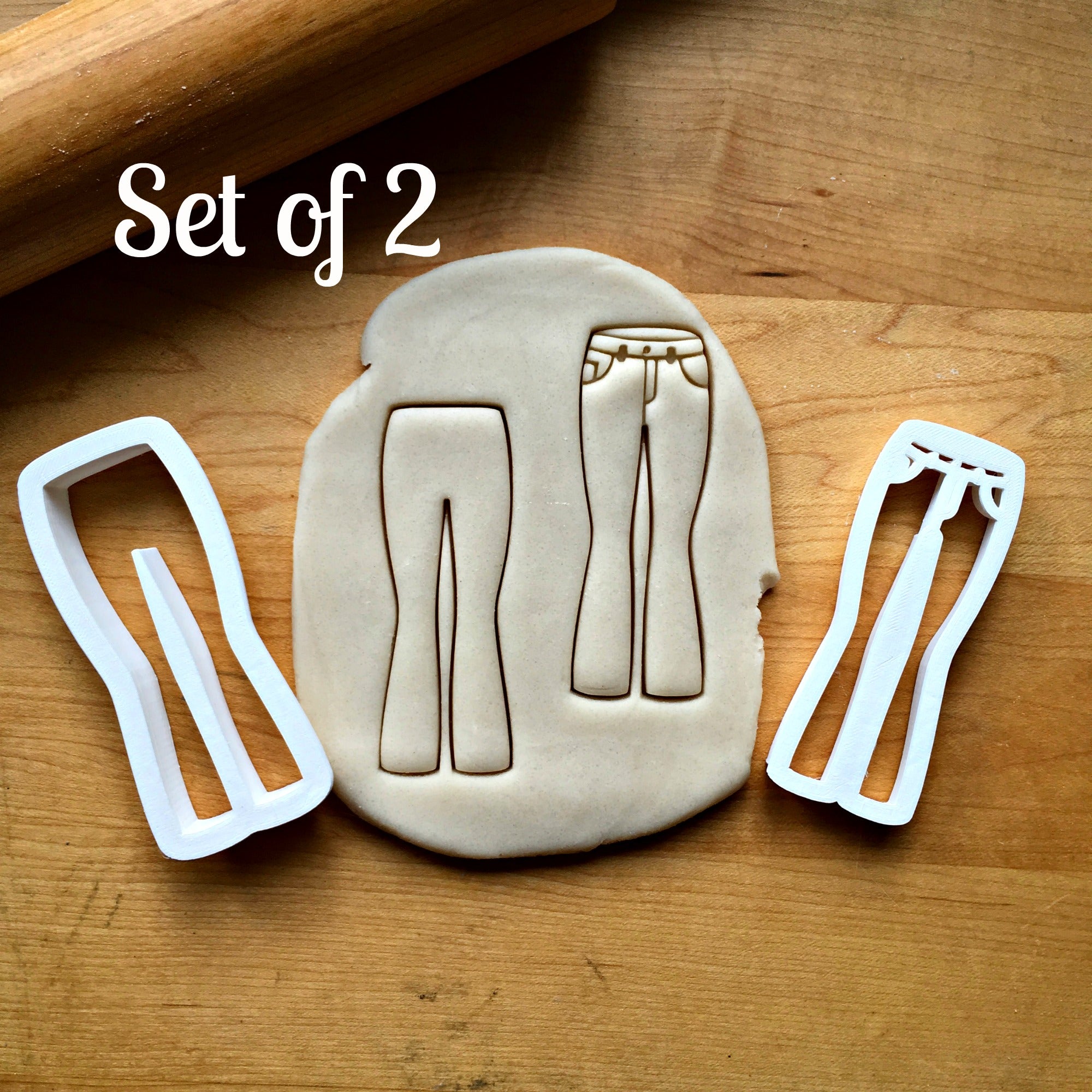 Set of 2 Skinny Jeans Cookie Cutters/Dishwasher Safe